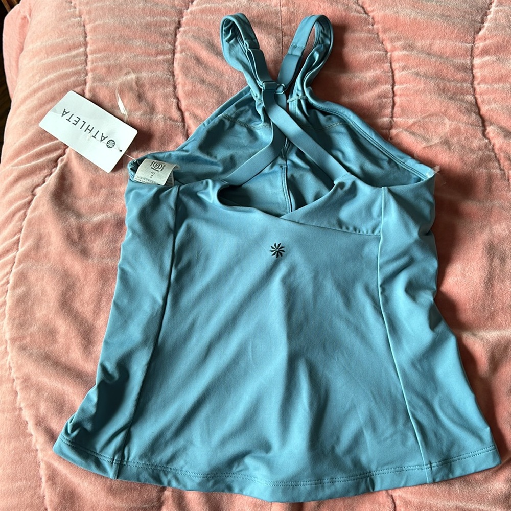 Athleta Blue Twist-Neck Tankini - Picture 4 of 7